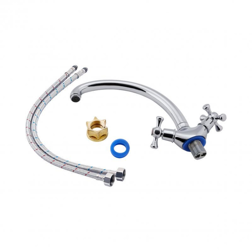 Змішувач для кухні Lamb 273F, Chrome двовентильний LDLAM273FCRM21890 Lidz Змішувач для кухні Lamb 273F, Chrome двовентильний LDLAM273FCRM21890 Lidz