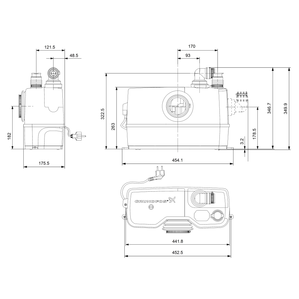 Каналізаційна установка Sololift2 WC-1(код: 97775314) Каналізаційна установка Sololift2 WC-1(код: 97775314)
