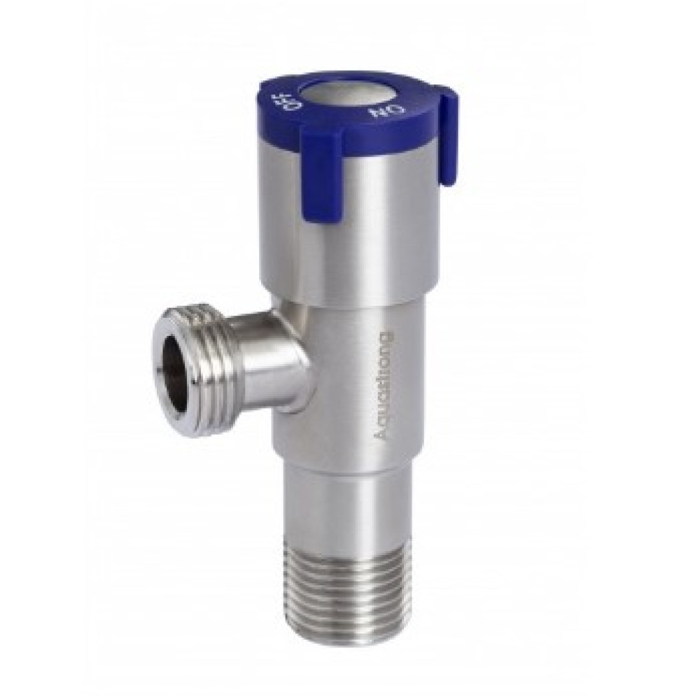 Кран кутовий нерж. AQUASTRONG V2 Blue М1/2 х М1/2 (V201) Кран кутовий нерж. AQUASTRONG V2 Blue М1/2 х М1/2 (V201)