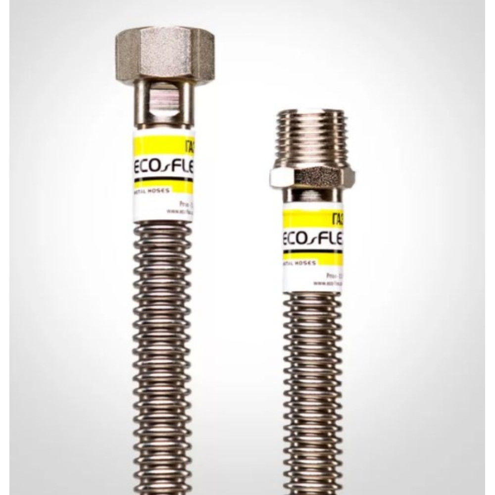 Шланг для газу Eco-Flex Стандарт, 1/2", ЗВ, довжина 150 см Шланг для газу Eco-Flex Стандарт, 1/2", ЗВ, довжина 150 см
