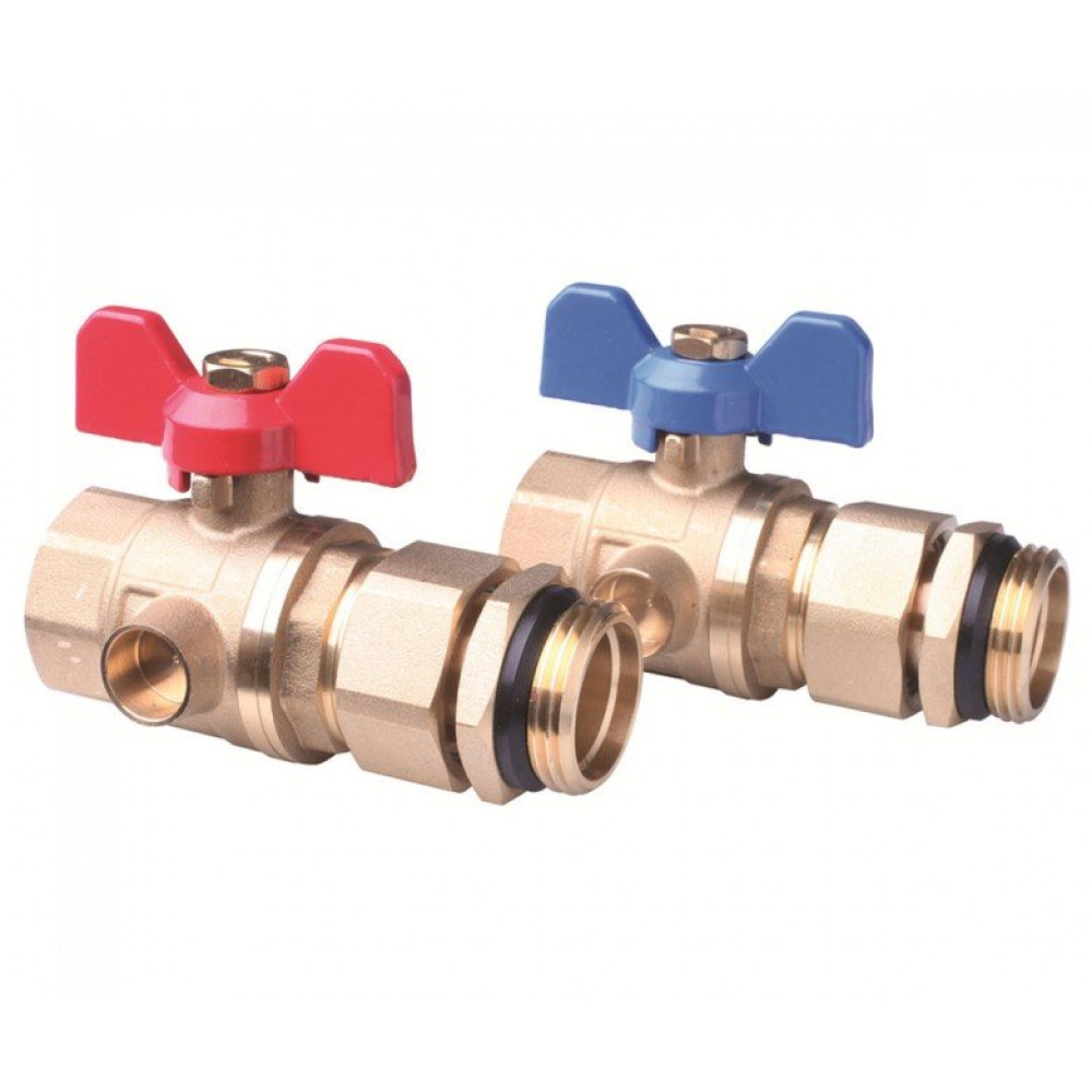 Кран кульовий з американкою 1" для розподілу. (2шт.) Danfoss Кран кульовий з американкою 1" для розподілу. (2шт.) Danfoss